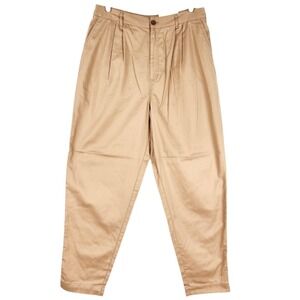 a.n.a. Women's Highest-Rise Tapered Leg Maple Brown Pleated Pants Size 16 NWT